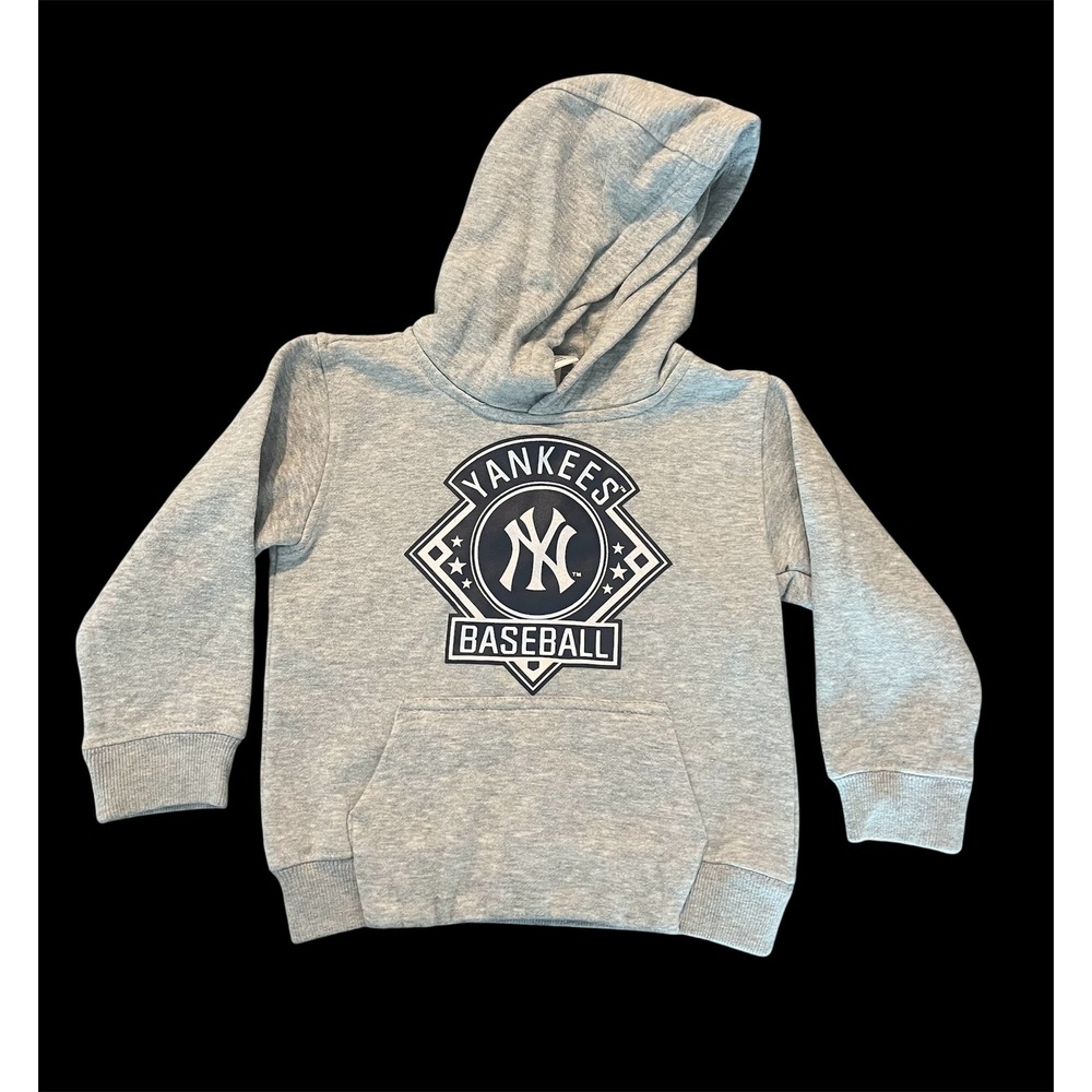 MLB New York Yankees Toddler Heather Gray Pullover Hoodie Gen2 Kids 2T (0855)